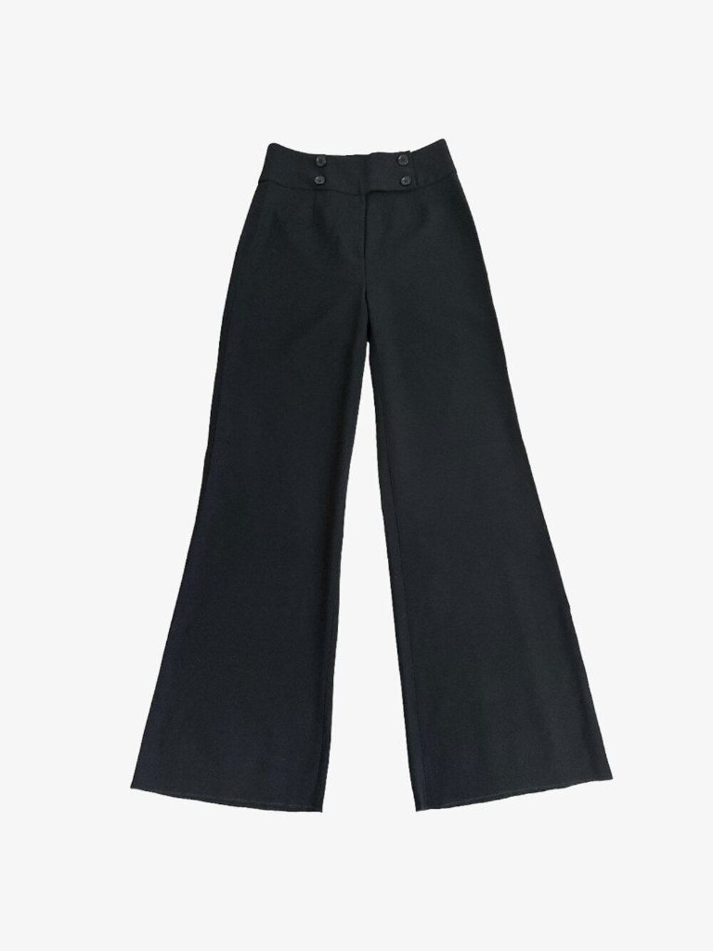 Vintage Black Wool Sailor Wide Leg Pants by D&G Dolce & Gabbana
